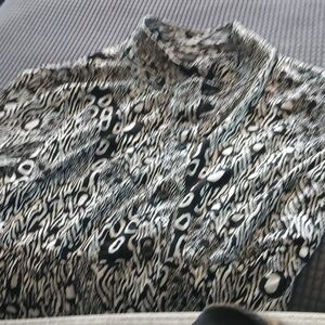 Black and white blouse